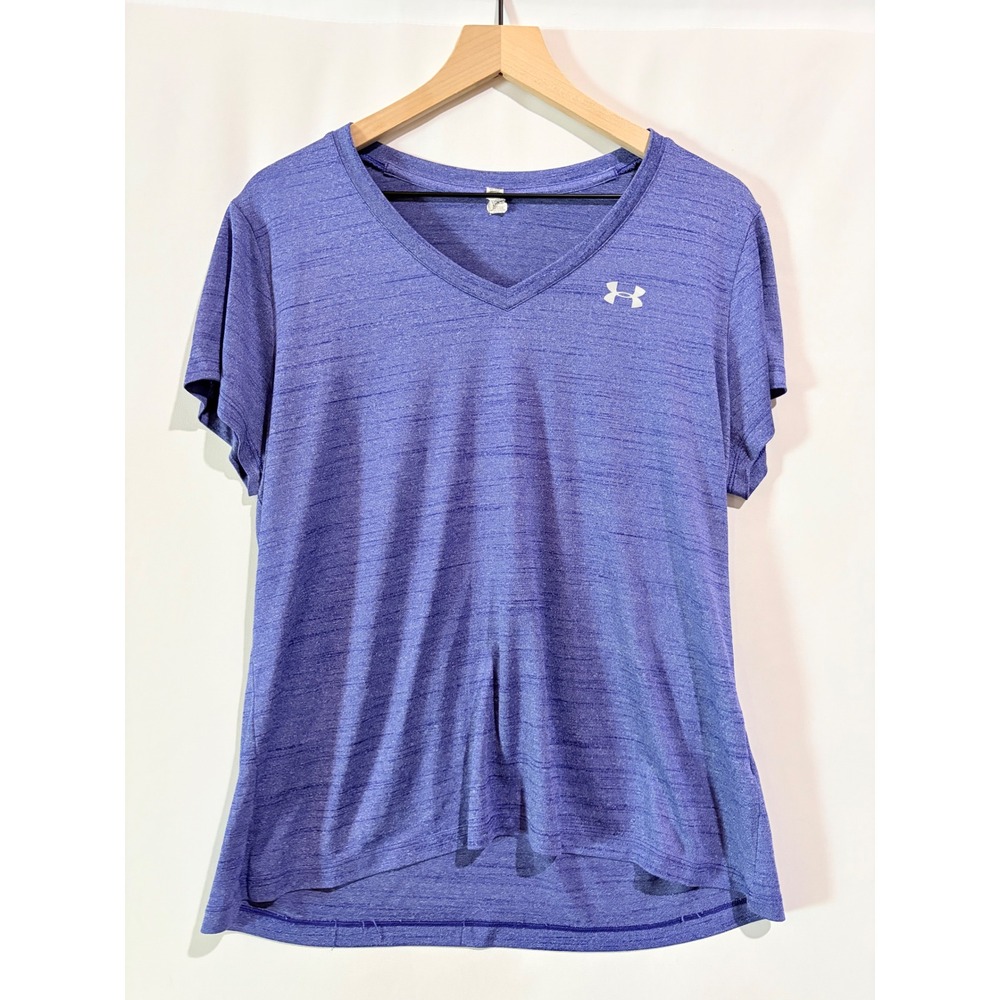 Under Armour Purple HeatGear XL T-Shirt Athleisure Activewear Short Sleeve Gym